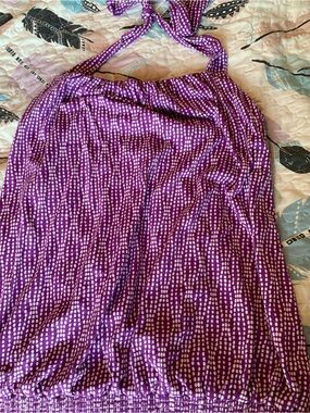Purple Dot Halter Tank Top - Women